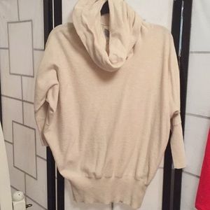 Cowl neck sweater. Cream